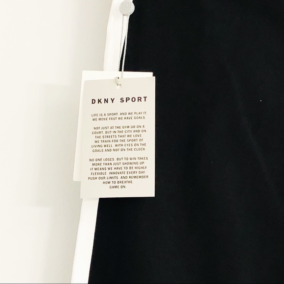 DKNY Black & White Workout Leggings Size Medium - Picture 5 of 6